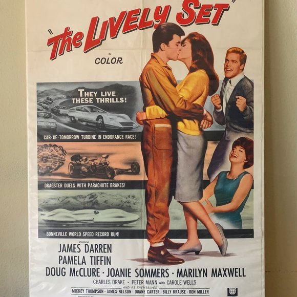 Classic Vintage 1964 "The Lively Set" Movie Poster - Picture 3 of 6
